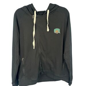 Black Zip-Up Hoodie with Ohio University Logo